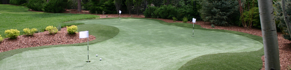 Backyard artificial synthetic golf putting green in denver colorado