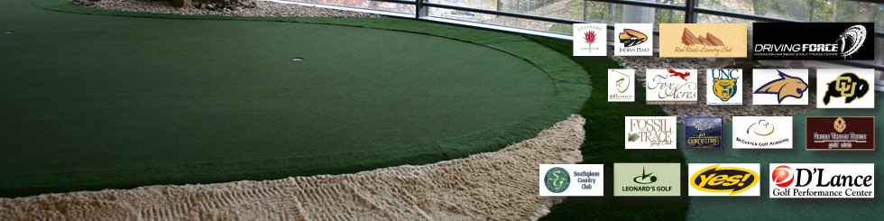 Indoor Golf with Vendor Logos