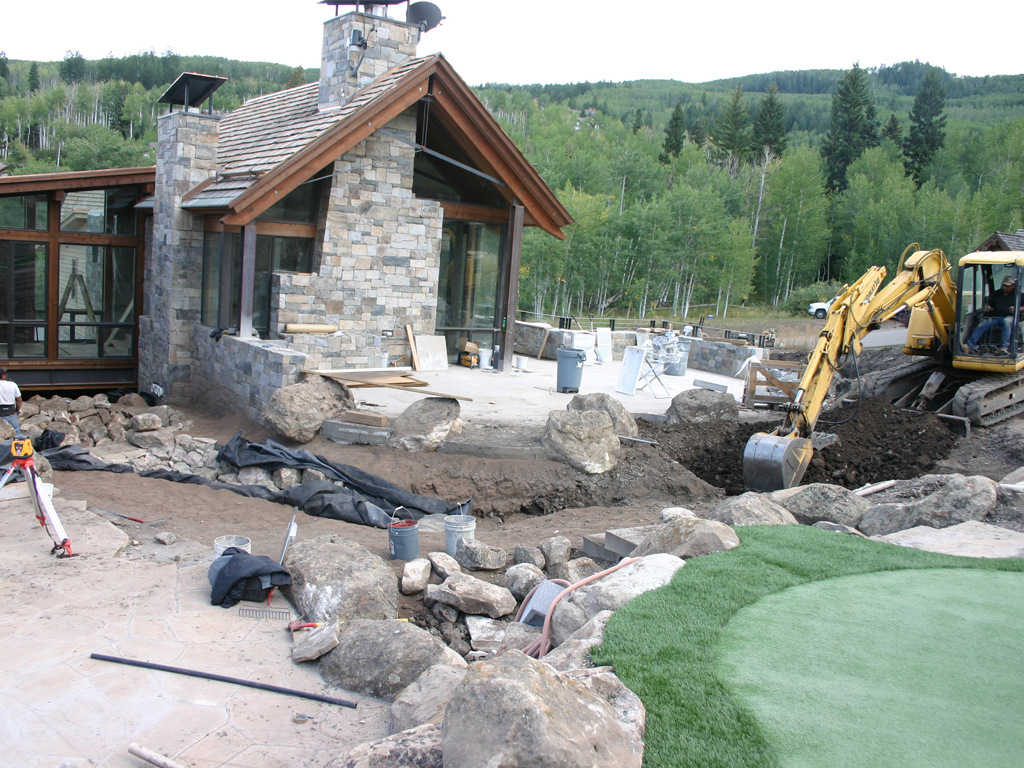 This link is to our golf area construction in colorado backyard